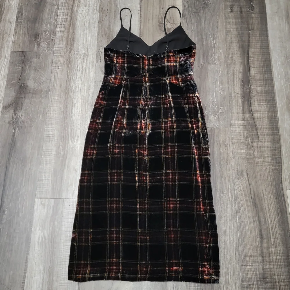 J. Crew Stewart Tartan Plaid Velvet Dress - Picture 3 of 15